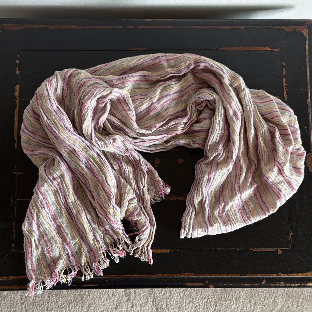 Striped Multi Colored Scarf